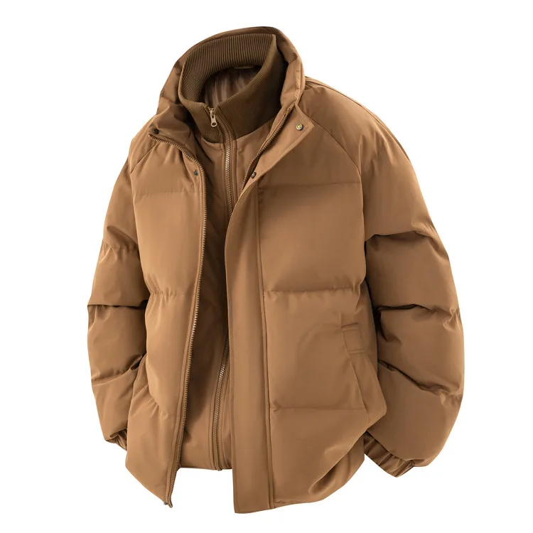 Men's Casual Thiened Cotton Jaet Stand Collar Bread Sle Outerwear Fake Two-Piece Winter New Arrival Loose Fit Coat
Men's Casual Thiened Cotton Jaet Stand Collar Bread Sle Outerwear Fake Two-Piece Winter New Arrival Loose Fit Coat