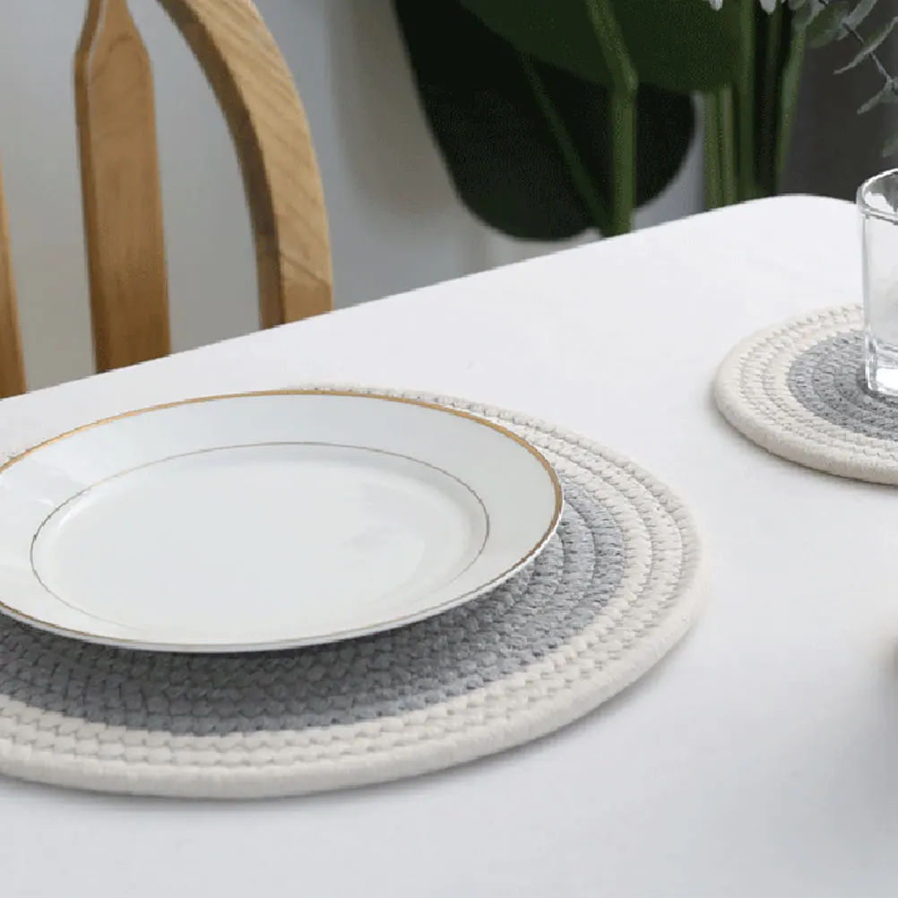 2 Pcs Placemat Absorbent Coasters Heat Insulation Cup Mat Cotton Rope Placemat Weave Cup Mat Kitchen Table Protection
2 Pcs Placemat Absorbent Coasters Heat Insulation Cup Mat Cotton Rope Placemat Weave Cup Mat Kitchen Table Protection
