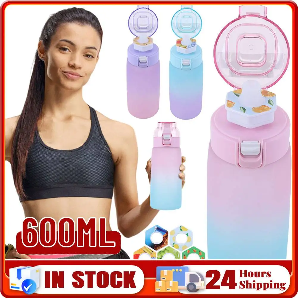 600ML Gradient Air Water Bottle BPA Free With 7 Flavour Pods Fruit Fragrance Water Bottle 0 Sugar Drinking Cup for Outdoor Sport
600ML Gradient Air Water Bottle BPA Free With 7 Flavour Pods Fruit Fragrance Water Bottle 0 Sugar Drinking Cup for Outdoor Sport