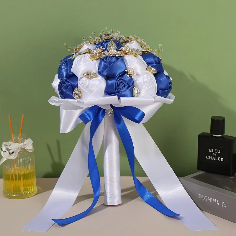 Bridal satin bouquet with pearl bud simulation flower, romantic wedding flower handheld accessories Hair cutting tool Tixel
Bridal satin bouquet with pearl bud simulation flower, romantic wedding flower handheld accessories Hair cutting tool Tixel