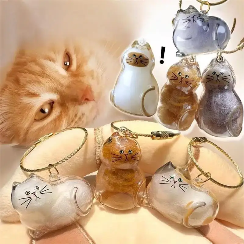 Cat Hair Storage Jar Pendant Unique Gift For Clear Cat Hair Memorial Keychain Pet Fur Keepsake Capsule Pet Lover Bag Accessories
Cat Hair Storage Jar Pendant Unique Gift For Clear Cat Hair Memorial Keychain Pet Fur Keepsake Capsule Pet Lover Bag Accessories