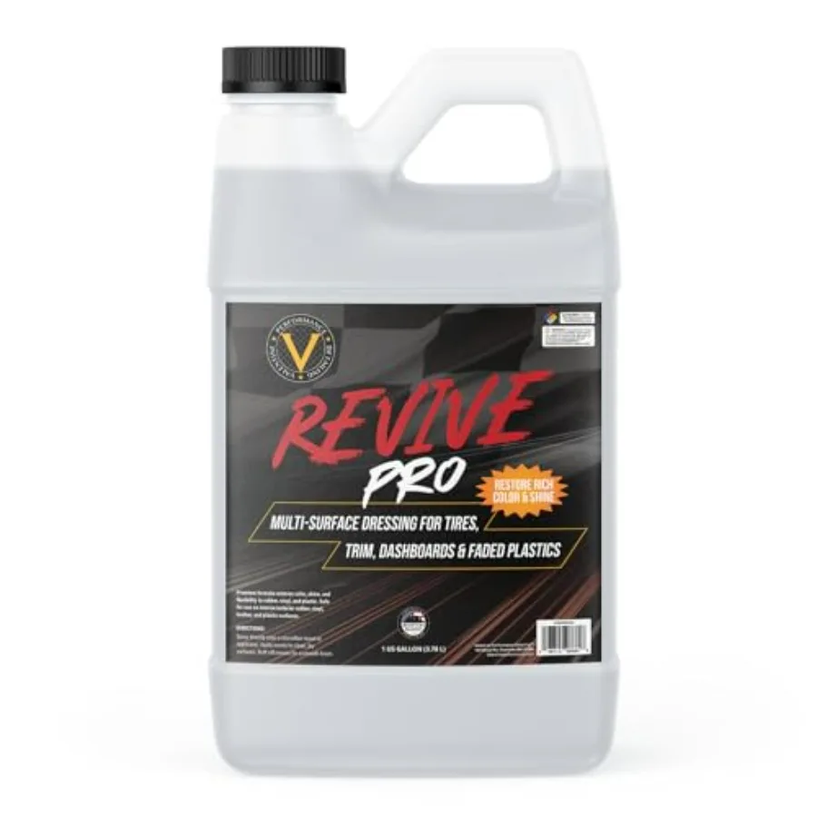 VPD Multi-Surface Tire Dressing Plastic Restorer 1 Gallon Revive Pro Tire Shine for Rubber Vinyl Trim Dash Satin Finish No Grea
VPD Multi-Surface Tire Dressing Plastic Restorer 1 Gallon Revive Pro Tire Shine for Rubber Vinyl Trim Dash Satin Finish No Grea