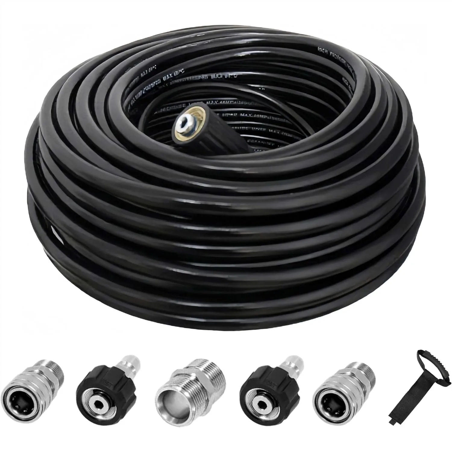 Pressure Washer Hose 100FT 5800 PSI Kink Resistant 1/4" Power Washer Replacement with M22-14mm & 3/8" Quick Connector
Pressure Washer Hose 100FT 5800 PSI Kink Resistant 1/4" Power Washer Replacement with M22-14mm & 3/8" Quick Connector