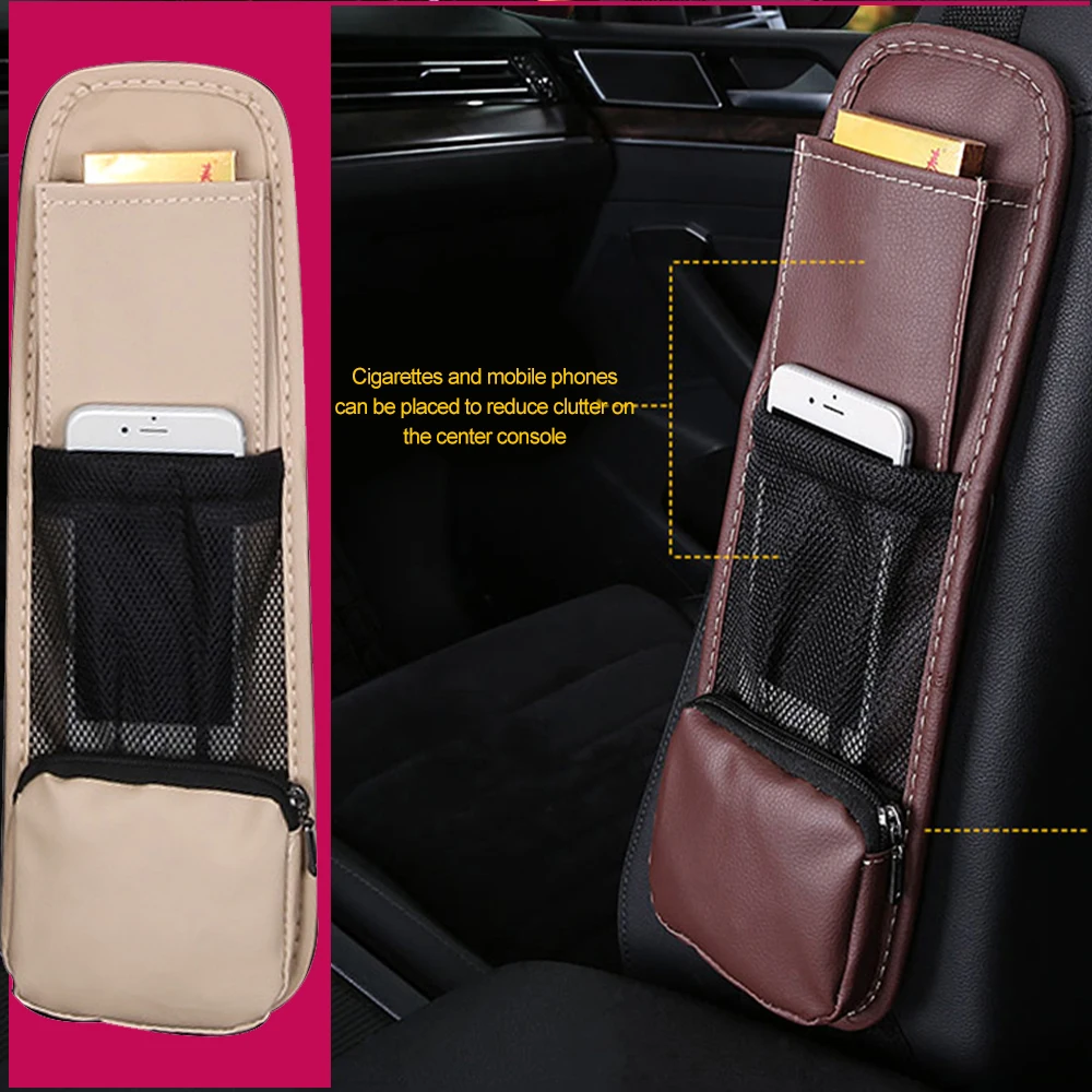 PU Leather Auto Interior Mesh Storage Holder Car Seat Side Organizer Bag For Cup Drink Phone Car Stowing Tidying Pocket tools
PU Leather Auto Interior Mesh Storage Holder Car Seat Side Organizer Bag For Cup Drink Phone Car Stowing Tidying Pocket tools