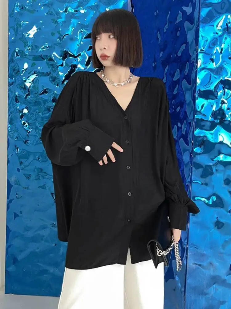 Big Women Black Elegant Size Casual Blouse New V-neck Long Sleeve Loose Fit Shirt Fashion Spring Autumn 2026 1DHA5
Big Women Black Elegant Size Casual Blouse New V-neck Long Sleeve Loose Fit Shirt Fashion Spring Autumn 2026 1DHA5