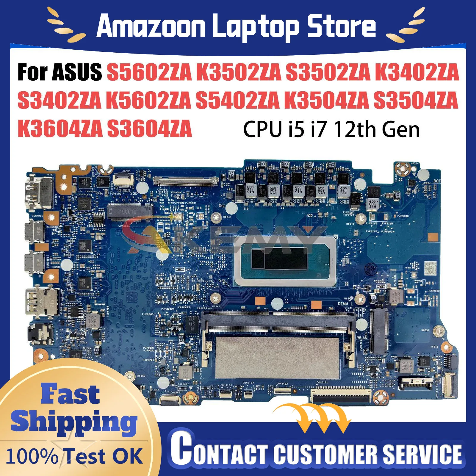 S5602ZA Материнская плата для ASUS K3502ZA S3502ZA K3402ZA S3402ZA K5602ZA S5402ZA Материнская плата для ноутбука i5 i7 12-го поколения RAM-8 ГБ/16 ГБ/32 ГБ
S5602ZA Материнская плата для ASUS K3502ZA S3502ZA K3402ZA S3402ZA K5602ZA S5402ZA Материнская плата для ноутбука i5 i7 12-го поколения RAM-8 ГБ/16 ГБ/32 ГБ