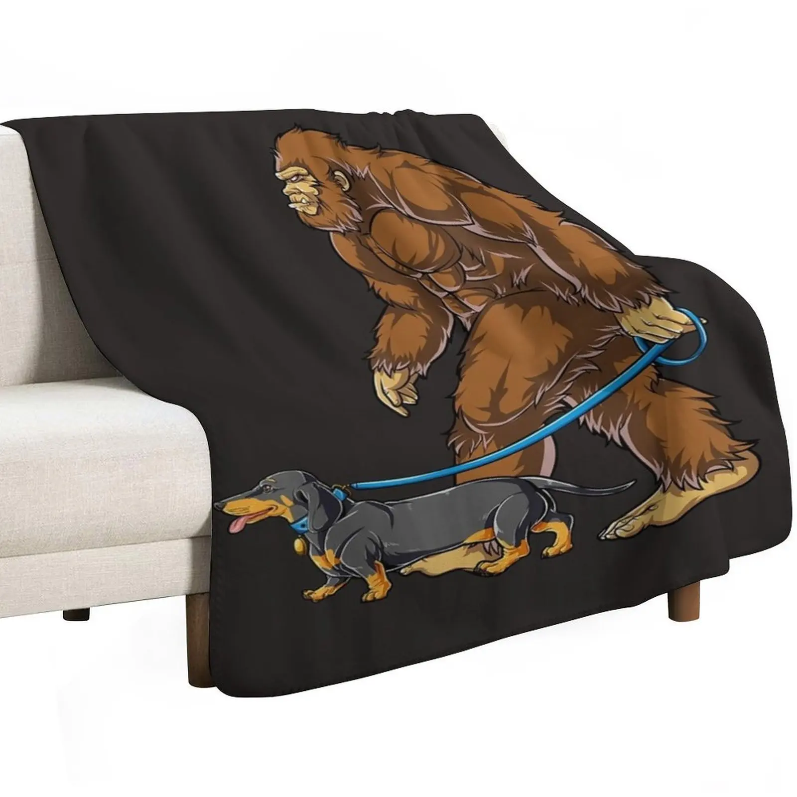 Bigfoot Dog Walk Dachshund Sasquatch Throw Blanket Decorative Beds Beach Stuffeds Tourist Blankets
Bigfoot Dog Walk Dachshund Sasquatch Throw Blanket Decorative Beds Beach Stuffeds Tourist Blankets