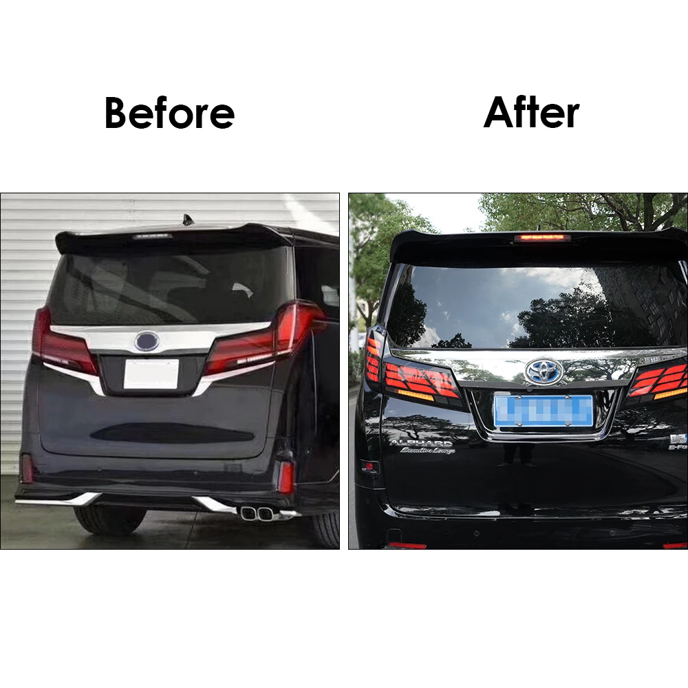 Пара автомобильных задних фонарей в сборе для Toyota Alphard 2019-2023, светодиодные тормозные фонари с мерцанием, Plug and Play, задние фонари
Пара автомобильных задних фонарей в сборе для Toyota Alphard 2019-2023, светодиодные тормозные фонари с мерцанием, Plug and Play, задние фонари