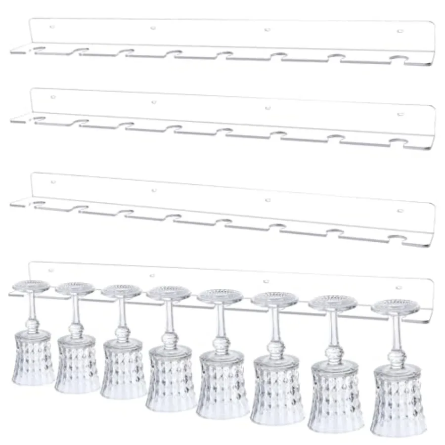 Pcs Acrylic Champagne Wall Holder Clear Wine Glass Rack Wall Mounted Hanging Champagne Flute Display Stand for Home Bar Party S
Pcs Acrylic Champagne Wall Holder Clear Wine Glass Rack Wall Mounted Hanging Champagne Flute Display Stand for Home Bar Party S