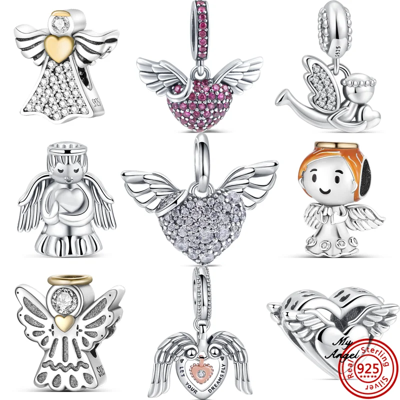 925 Sterling Silver My Angel Wings Heart Fashion Beads Fit Original Pandora Charms Bracelet Necklace Women Jewelry Anniversary
925 Sterling Silver My Angel Wings Heart Fashion Beads Fit Original Pandora Charms Bracelet Necklace Women Jewelry Anniversary