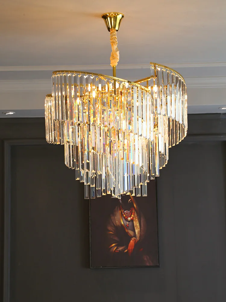Crystal light luxury post-modern simple restaurant lighting European chandelier 2023 new designer living room lights
Crystal light luxury post-modern simple restaurant lighting European chandelier 2023 new designer living room lights