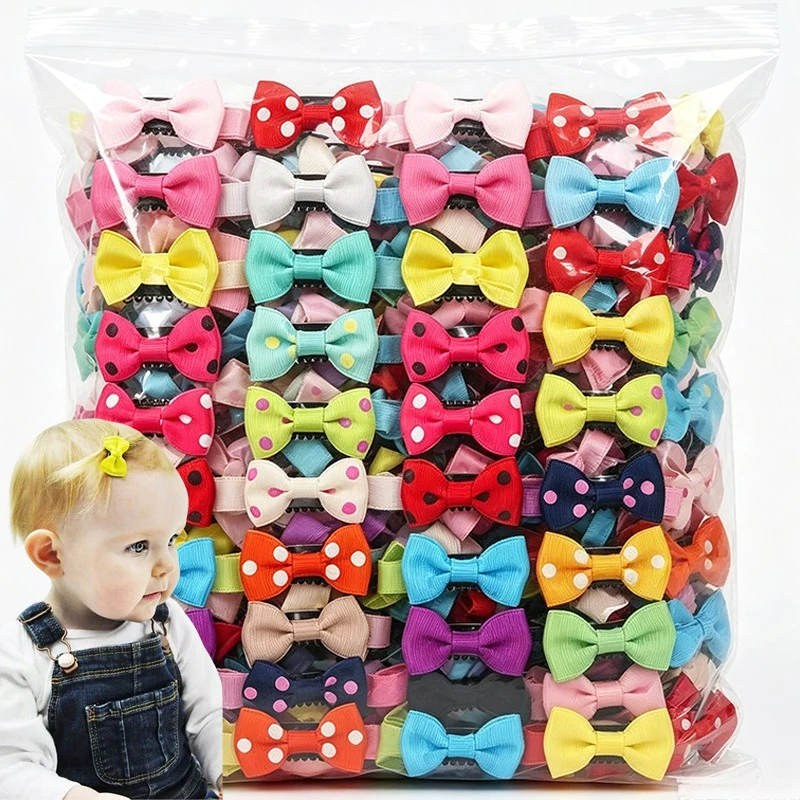 100pcs Baby Colorful Mini Small Bow Hair Clips Safety Hair Pins Barrettes Children Girls Bow Hairgrips Headwear Hair Accessories
100pcs Baby Colorful Mini Small Bow Hair Clips Safety Hair Pins Barrettes Children Girls Bow Hairgrips Headwear Hair Accessories