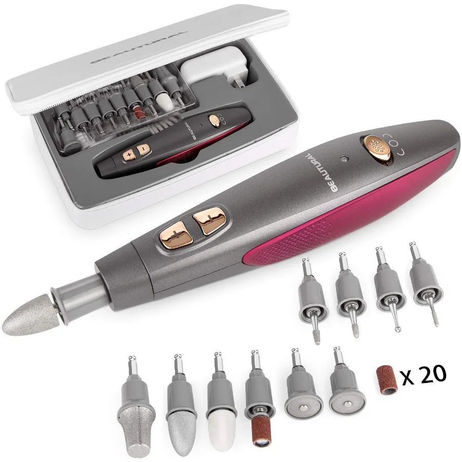 Professional Manicure and Pedicure Set Kit Upgraded Electric Nail Drill Machine with 10Piece Attachments and 20 Sandi
Professional Manicure and Pedicure Set Kit Upgraded Electric Nail Drill Machine with 10Piece Attachments and 20 Sandi