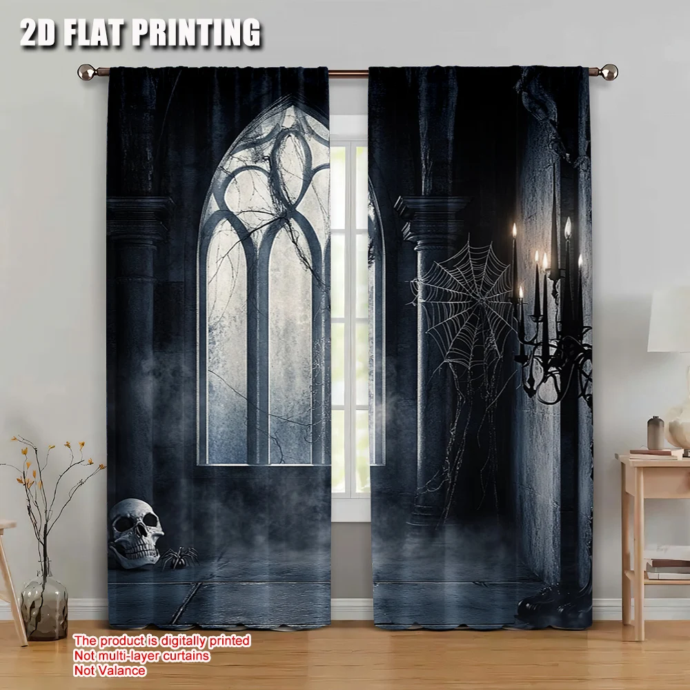 2pcs 2D flat printing Window Treatment Curtains Horror Spider Web Durable 100% Polyester Fabric Without Electricity Family Party
2pcs 2D flat printing Window Treatment Curtains Horror Spider Web Durable 100% Polyester Fabric Without Electricity Family Party