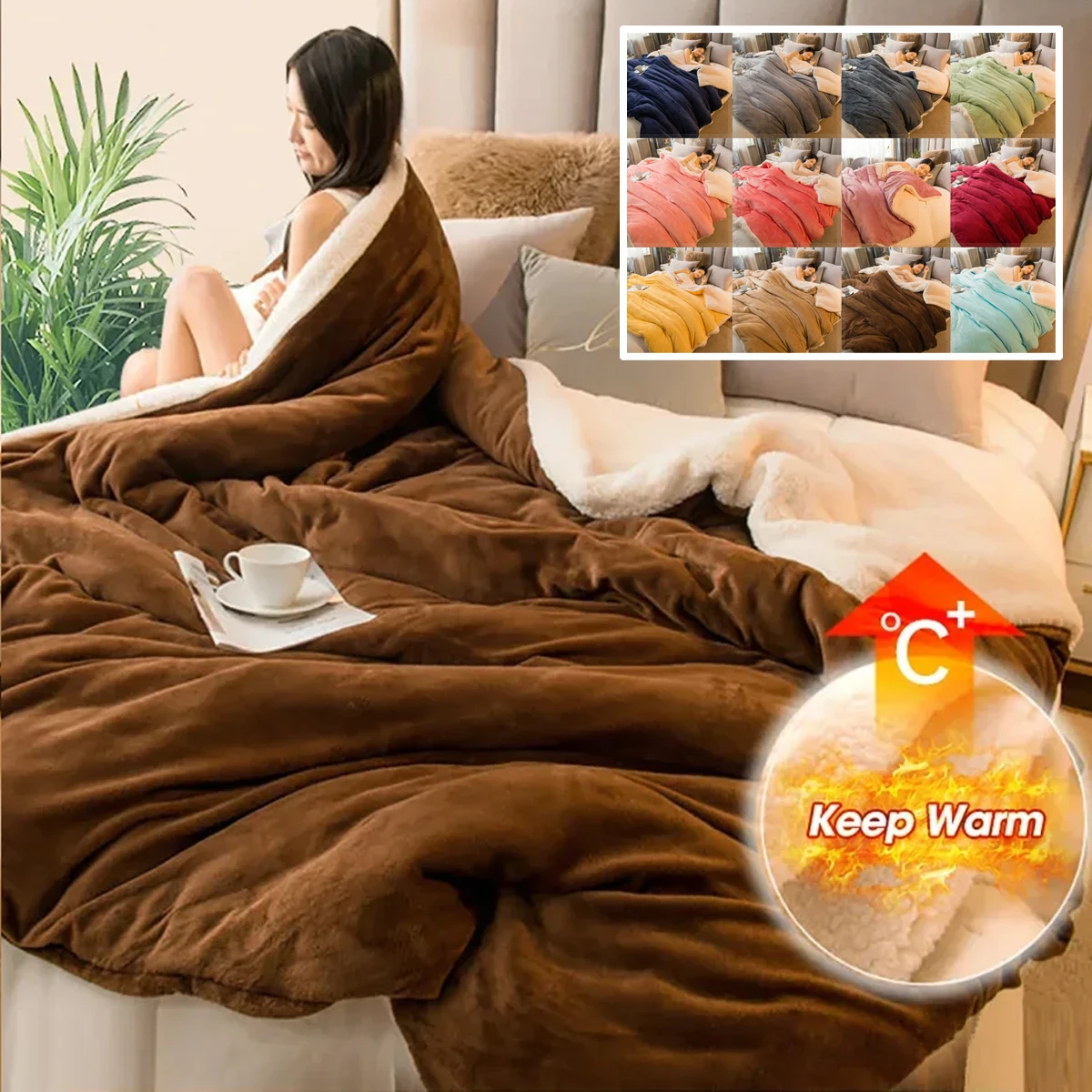 Warm Winter Bed Blankets Double-Sided Large Quilt Cover Super Soft Bed Duvet Cover Thicken Sleeping Blanket Sofa Blanket Mantas
Warm Winter Bed Blankets Double-Sided Large Quilt Cover Super Soft Bed Duvet Cover Thicken Sleeping Blanket Sofa Blanket Mantas
