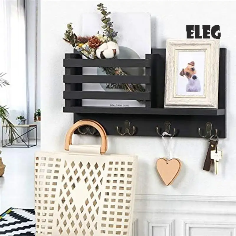 ELEG-Mail Holder For Wall-Rustic Mail Organizer With Key Hooks For Hallway Kitchen Farmhouse Decor Durable Easy Install
ELEG-Mail Holder For Wall-Rustic Mail Organizer With Key Hooks For Hallway Kitchen Farmhouse Decor Durable Easy Install