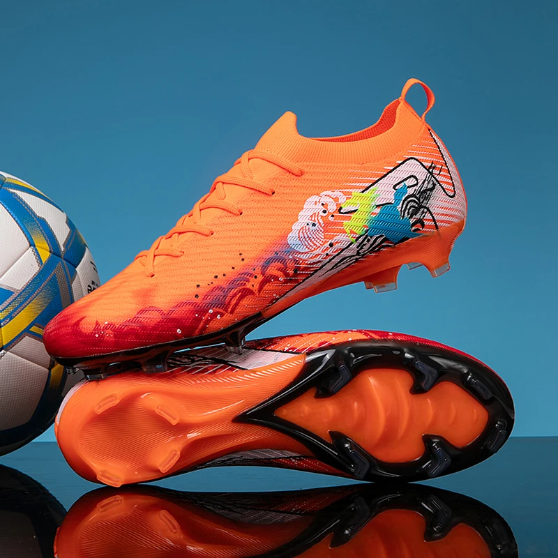 Super Star Fashion Orange Men's Football Sneakers Unisex Grass Long Spikes Soccer Cleats Men Brand Shoes Futsal Men Trainers
Super Star Fashion Orange Men's Football Sneakers Unisex Grass Long Spikes Soccer Cleats Men Brand Shoes Futsal Men Trainers