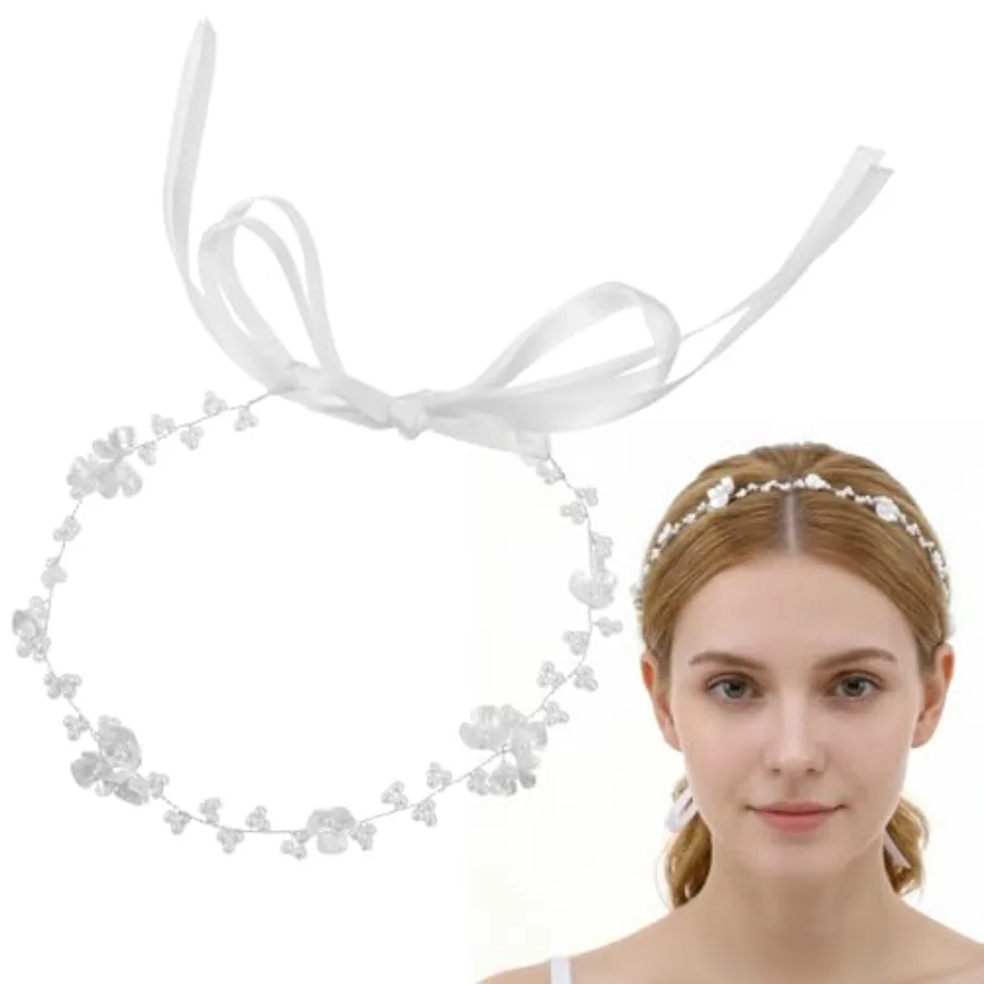Bridal Flower Pearl Headband, Fake White Flower Crown, Pearl Bridal Hair Accessories, Floral Headpiece for Bride White
Bridal Flower Pearl Headband, Fake White Flower Crown, Pearl Bridal Hair Accessories, Floral Headpiece for Bride White