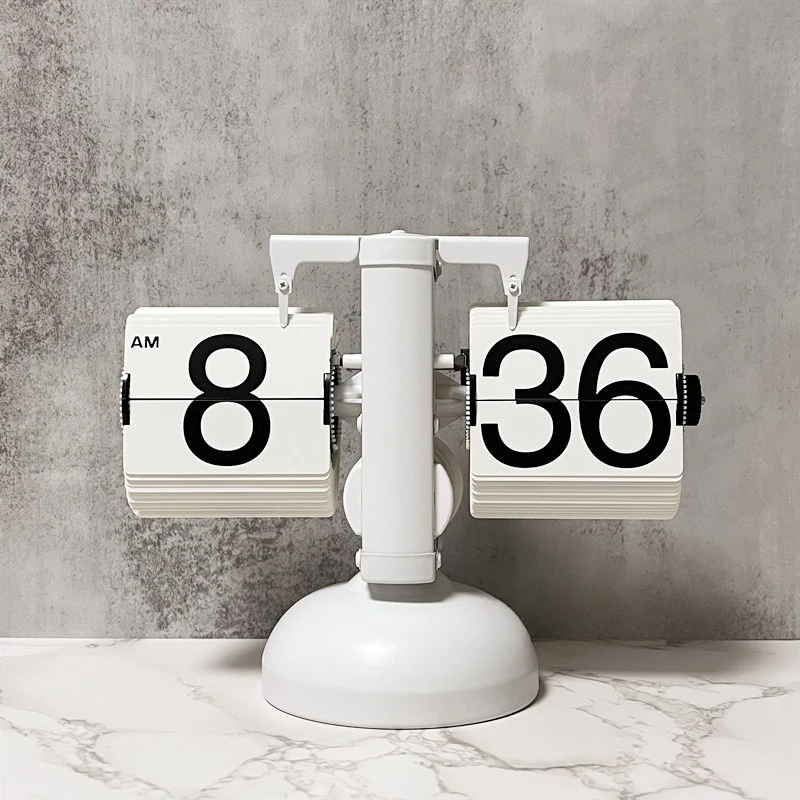 Nordic automatic page turning clock 12 hours retro home solid wood base clock desktop clocks simple
Nordic automatic page turning clock 12 hours retro home solid wood base clock desktop clocks simple