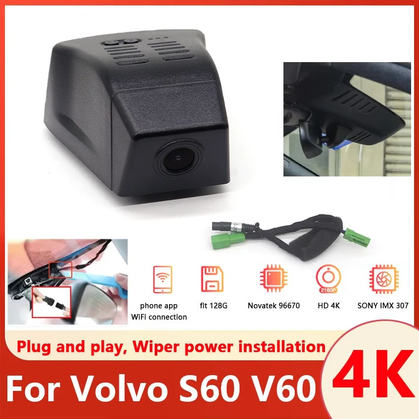 Для Volvo S60 V60 2023 2024 Передняя и задняя видеорегистратор с функцией Plug and Play для автомобильной камеры, видеорегистратора, видеорегистратора, WIFI, устройство записи автомобиля
Для Volvo S60 V60 2023 2024 Передняя и задняя видеорегистратор с функцией Plug and Play для автомобильной камеры, видеорегистратора, видеорегистратора, WIFI, устройство записи автомобиля