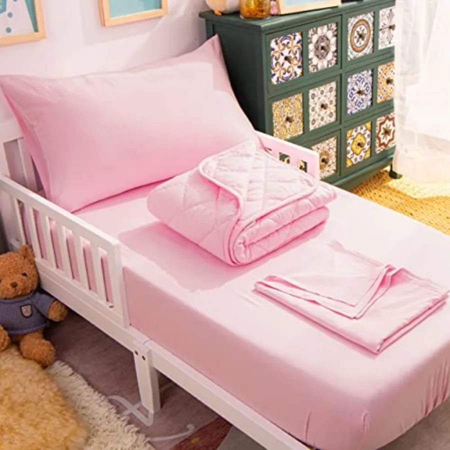 Toddler Bedding Set - 4 Pcs Soft and Breathable Crib Bedding Set for Boys and Girls, Includes Quilted Comforter, Fitted Sheet,
Toddler Bedding Set - 4 Pcs Soft and Breathable Crib Bedding Set for Boys and Girls, Includes Quilted Comforter, Fitted Sheet,
