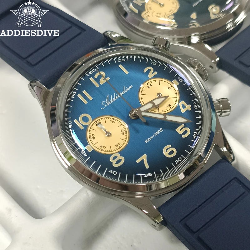 ADDIESDIVE New Men's Watches Chronograph Bubble Mirror 10Bar Waterproof Steel VK64 Quartz Wristwatch 38mm Watch
ADDIESDIVE New Men's Watches Chronograph Bubble Mirror 10Bar Waterproof Steel VK64 Quartz Wristwatch 38mm Watch