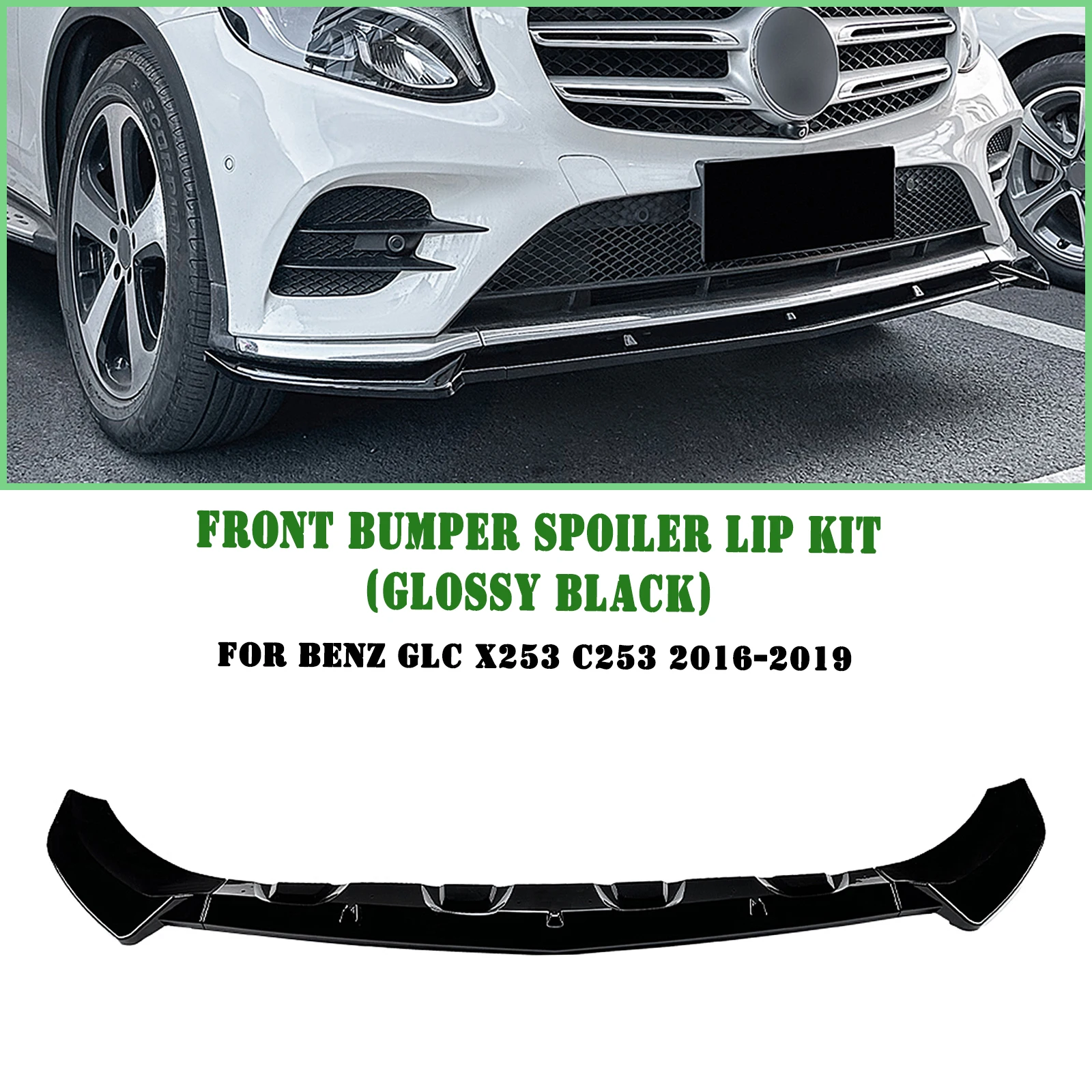 Carbon Fiber Look/Gloss Black Front Bumper Spoiler Lip For Mercedes Benz GLC Class X253 C253 2016-2019 Lower Splitter Blade Kit
Carbon Fiber Look/Gloss Black Front Bumper Spoiler Lip For Mercedes Benz GLC Class X253 C253 2016-2019 Lower Splitter Blade Kit