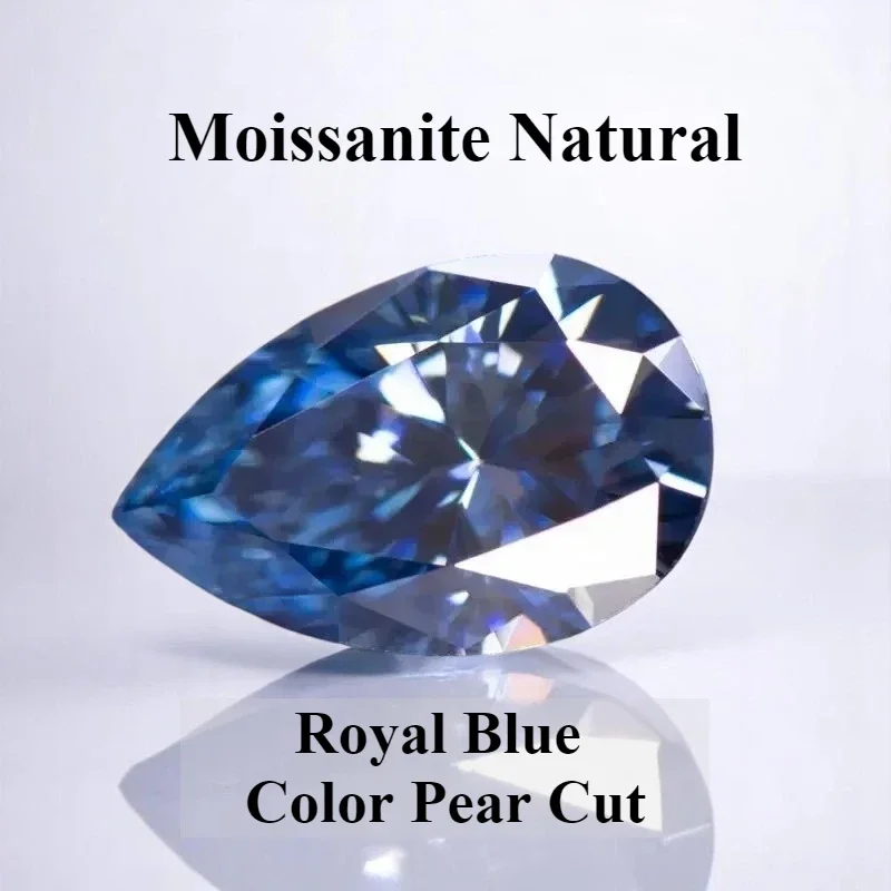 Moissanite Natural Royal Blue Color Pear Cut for Jewel Making DIY Charms Ring Necklace Earrings Main Materials with Certificate
Moissanite Natural Royal Blue Color Pear Cut for Jewel Making DIY Charms Ring Necklace Earrings Main Materials with Certificate