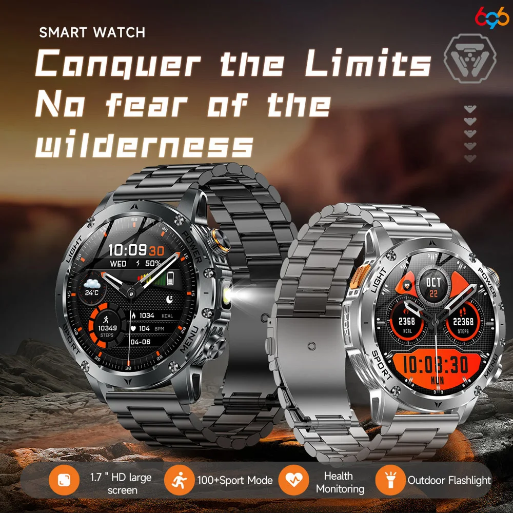 2025 Smartwatch Outdoor Sport Flashlight SOS Wireless Calling Blue Tooth Watches Heart Rate Weather Music Waterproof Smart Watch
2025 Smartwatch Outdoor Sport Flashlight SOS Wireless Calling Blue Tooth Watches Heart Rate Weather Music Waterproof Smart Watch