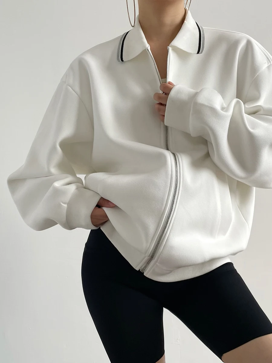 Loose Knitted Spor Casual Women's Jaet Turn-down Collar Outerwear Comfortable Breathable Faionable Chinese Brand
Loose Knitted Spor Casual Women's Jaet Turn-down Collar Outerwear Comfortable Breathable Faionable Chinese Brand