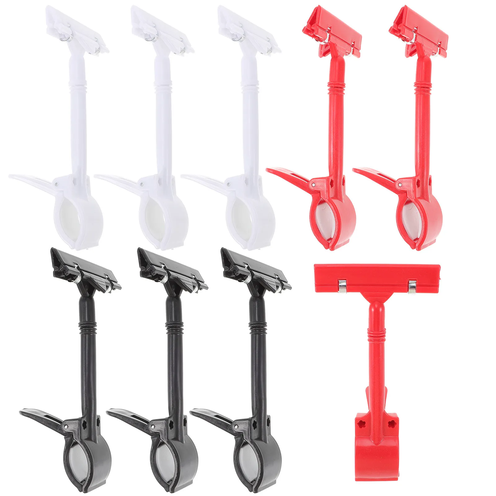 9Pcs Price Tag Holder Plastic Double Clip Rotatable Sign Display Clamp for Shelf Menu Label Card Price Double Head Display Clips
9Pcs Price Tag Holder Plastic Double Clip Rotatable Sign Display Clamp for Shelf Menu Label Card Price Double Head Display Clips