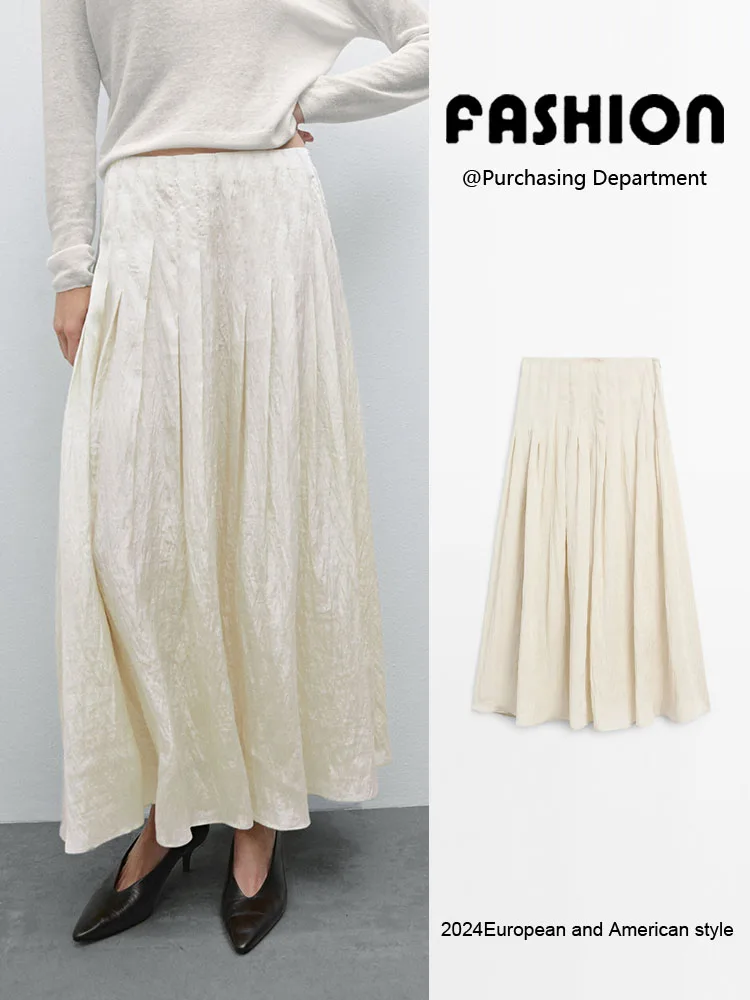 Summer New Arrival Women's Versatile Draped Ethereal Midi Skirt High Waist Long Pure Color Commute Sle Other 00% Material
Summer New Arrival Women's Versatile Draped Ethereal Midi Skirt High Waist Long Pure Color Commute Sle Other 00% Material