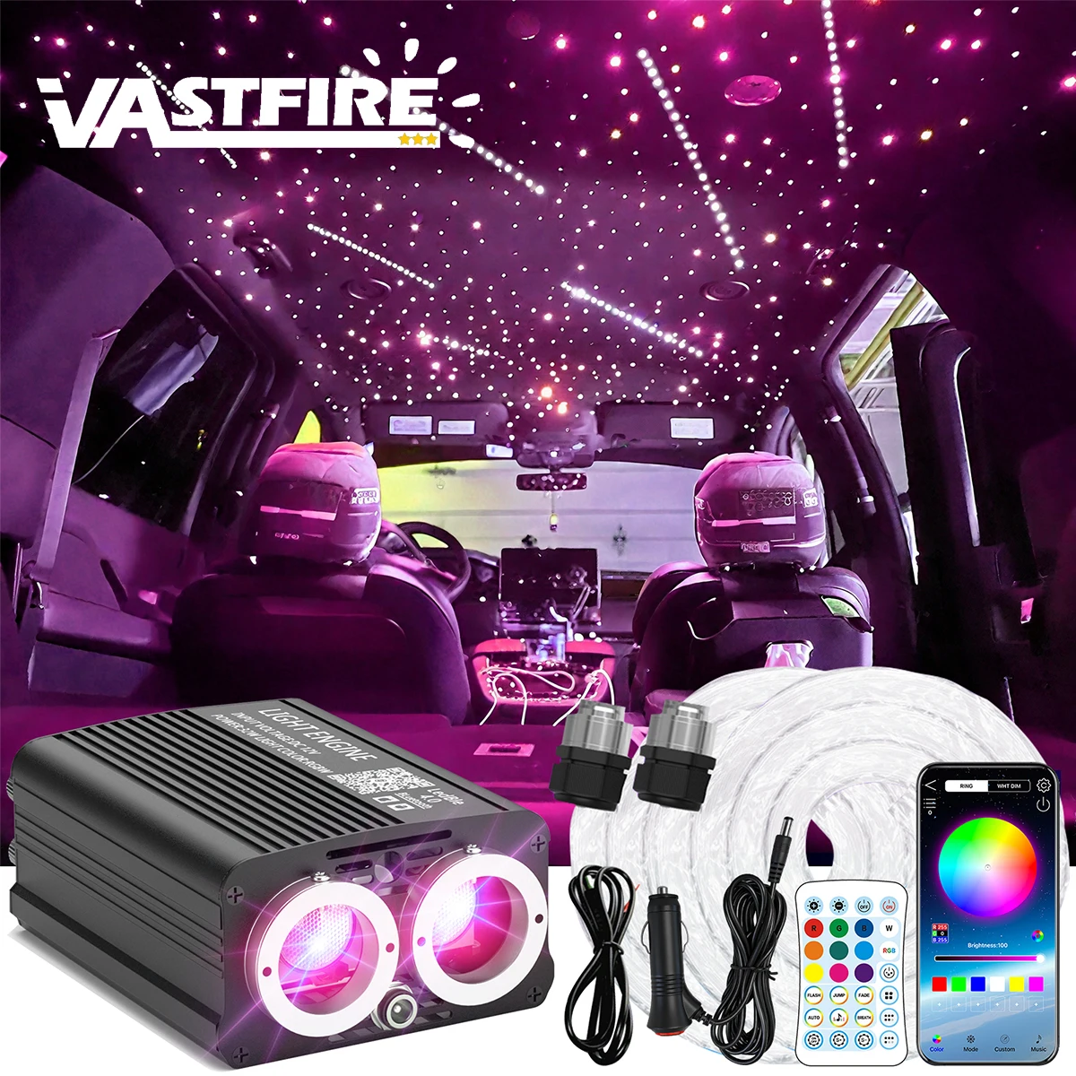 Starlight Headliner Kit 1200pcs 0.75mm | Twinkle & Meteor Lights | 32W Fiber Optic Ceiling Light for Car & Home Use
Starlight Headliner Kit 1200pcs 0.75mm | Twinkle & Meteor Lights | 32W Fiber Optic Ceiling Light for Car & Home Use