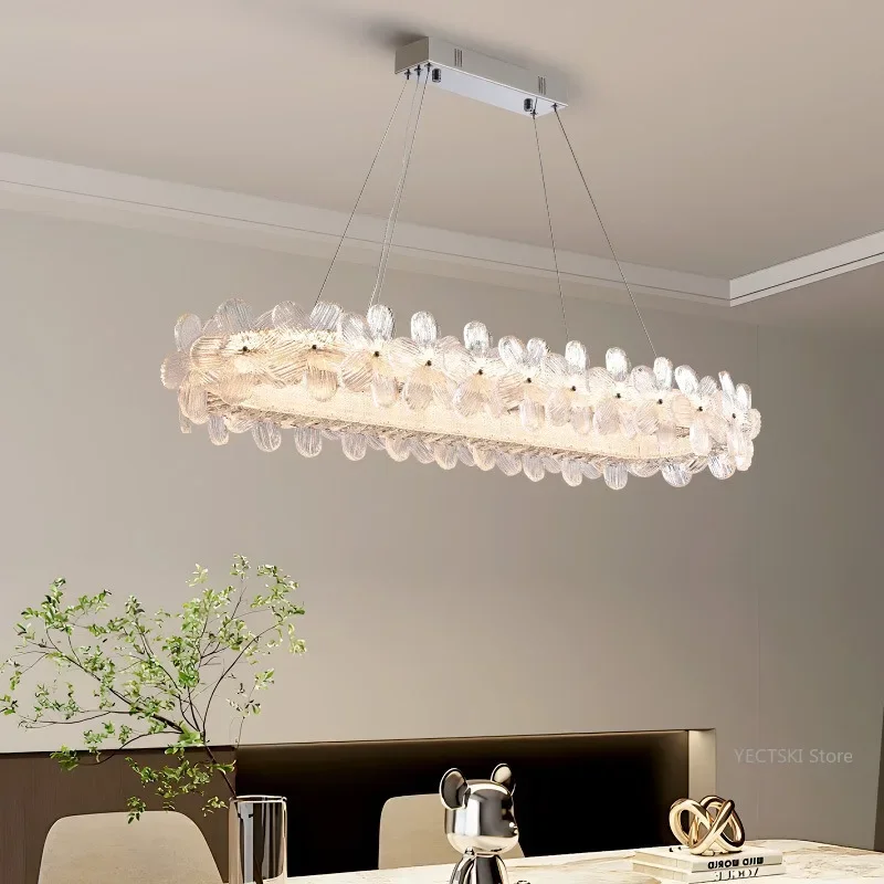 GHJUYIOL French Cream Style Flower Restaurant Crystal Pendant Modern Minimalist Table Long Dining Pendant
GHJUYIOL French Cream Style Flower Restaurant Crystal Pendant Modern Minimalist Table Long Dining Pendant