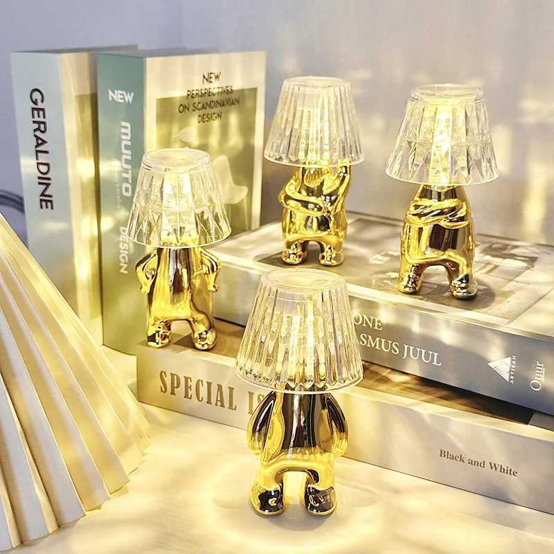 New Electroplating Small Gold Statue Creative Decoration Living Room Glowing Night Lights Bedroom Desktop Table Lamp
New Electroplating Small Gold Statue Creative Decoration Living Room Glowing Night Lights Bedroom Desktop Table Lamp