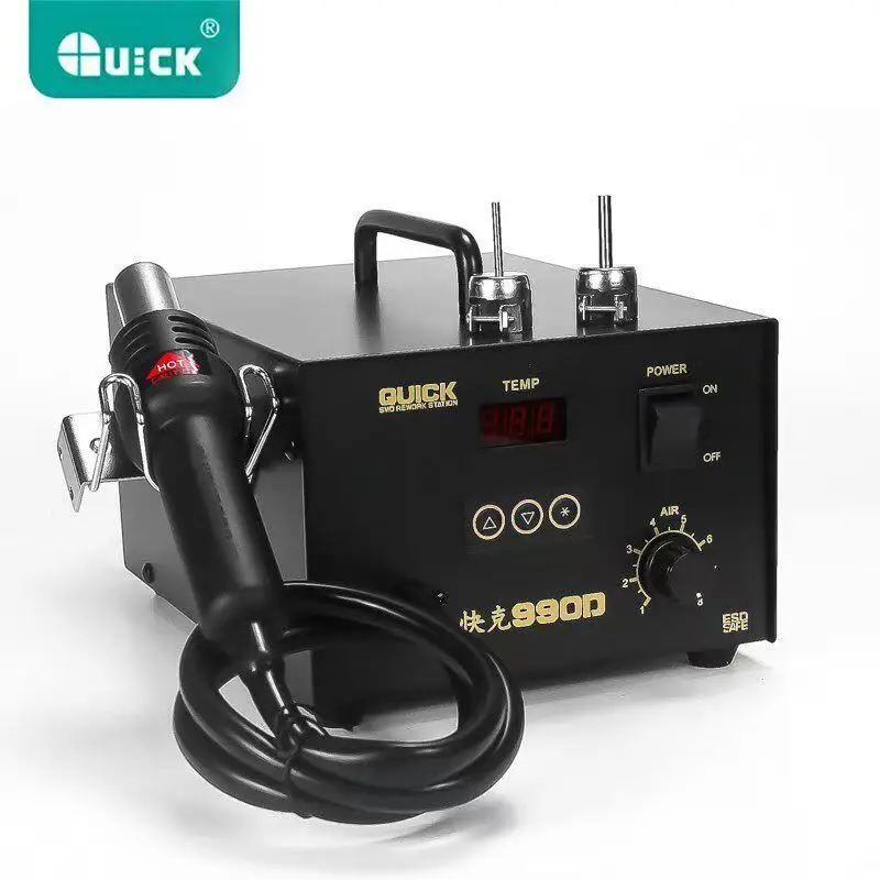 QUICK 850D Hot Air Station, Digital Desoldering Table with 850A Nozzle
QUICK 850D Hot Air Station, Digital Desoldering Table with 850A Nozzle