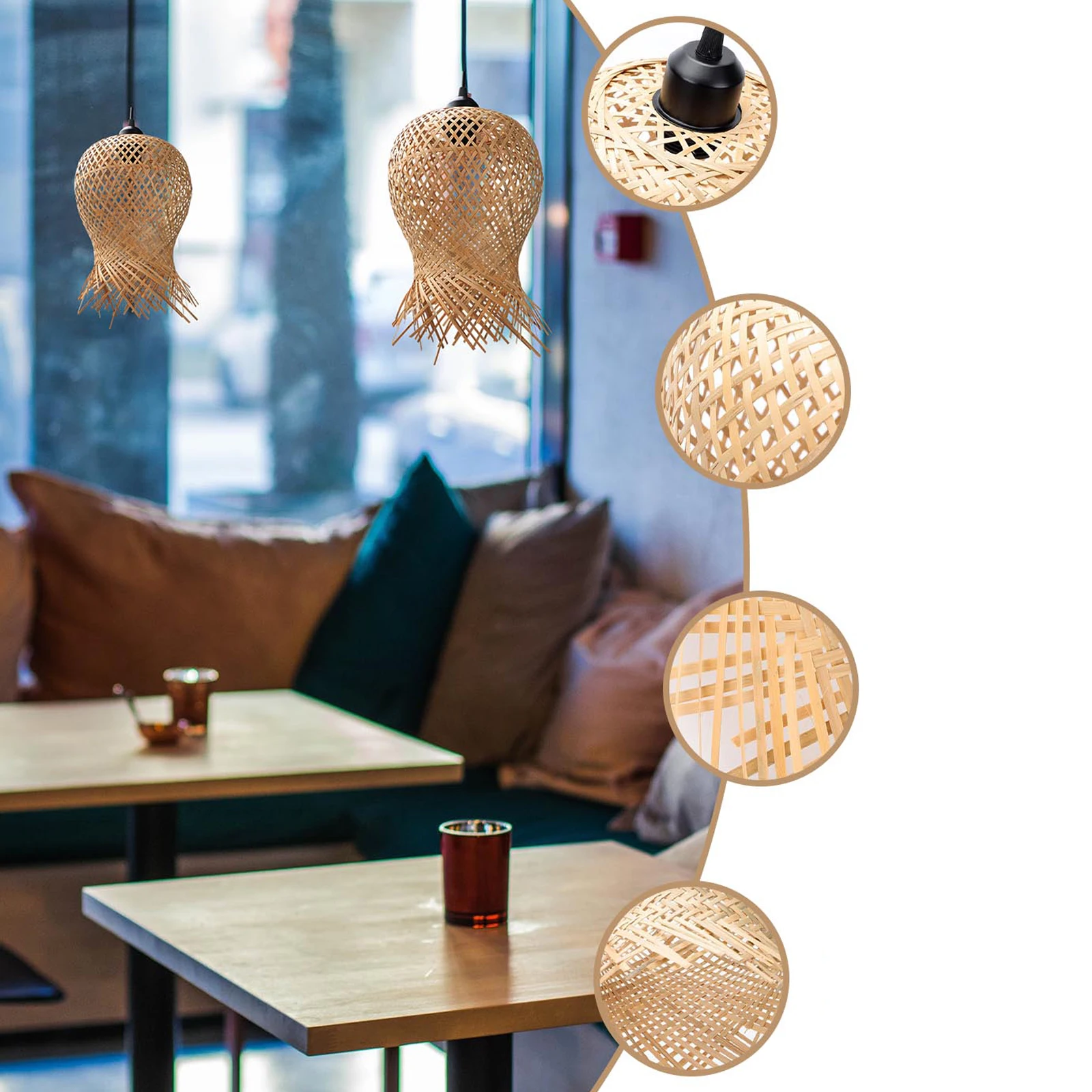 Bamboo Chandelier Wicker Lamp Shade Rattan Pendant Ceiling Light Decorative Bedroom Bar Hotel Teahouse Warm Light Easy
Bamboo Chandelier Wicker Lamp Shade Rattan Pendant Ceiling Light Decorative Bedroom Bar Hotel Teahouse Warm Light Easy