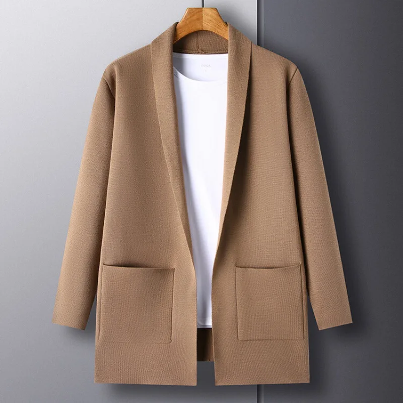 2023 Autumn New Fashion Sweater Cardigan Men's Mid Length Windbreaker Loose Fitting Business Casual Gentlemen's Knit Coat
2023 Autumn New Fashion Sweater Cardigan Men's Mid Length Windbreaker Loose Fitting Business Casual Gentlemen's Knit Coat