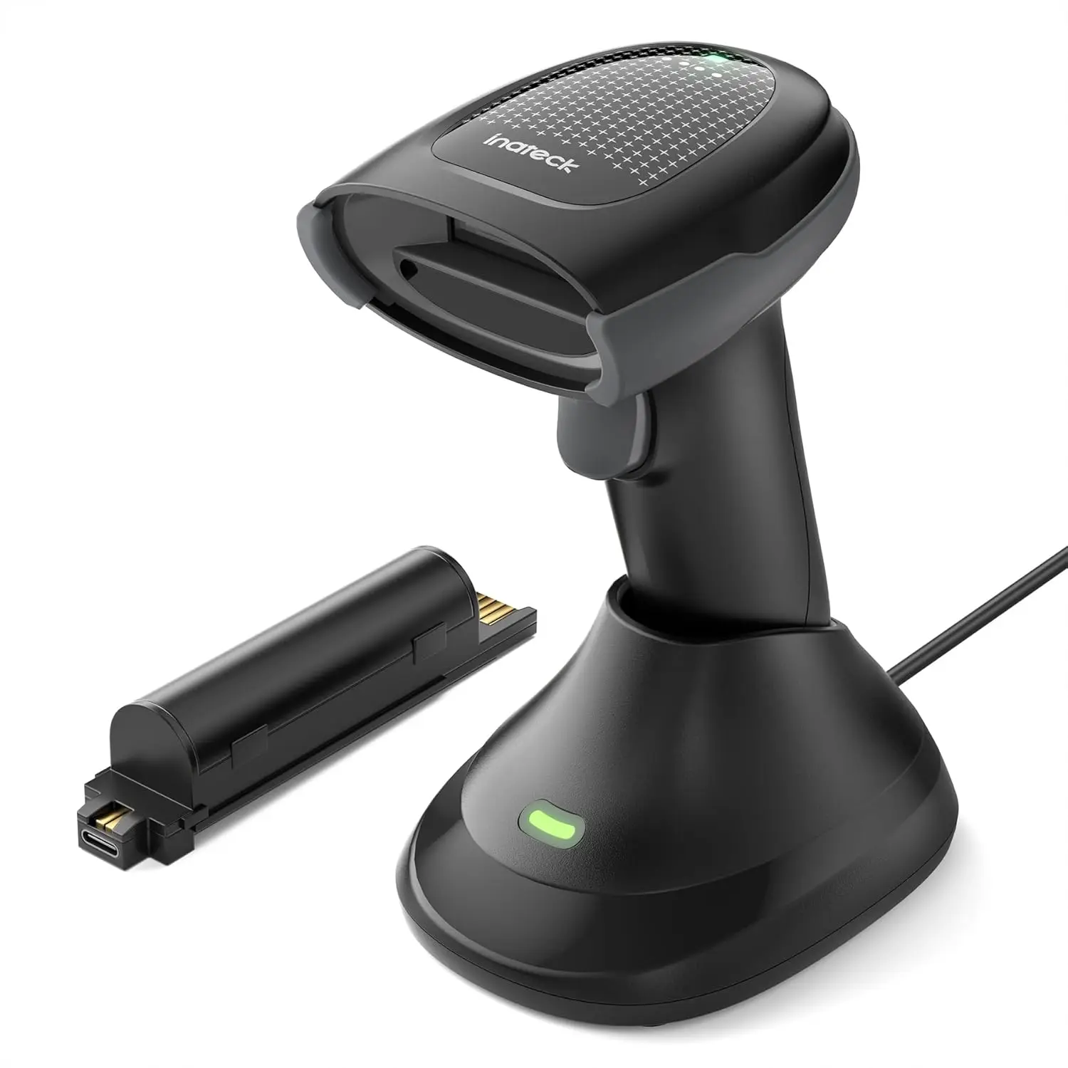Беспроводной 2D-сканер штрих-кодов с Bluetooth, считыватель QR-кодов, зарядная док-станция и сменные батареи для использования в течение всего дня
Беспроводной 2D-сканер штрих-кодов с Bluetooth, считыватель QR-кодов, зарядная док-станция и сменные батареи для использования в течение всего дня