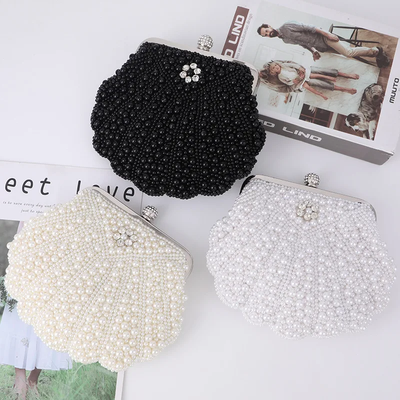 Fashionable Elegant Shell Evening Bags Pearl Dinner Bag with American Style Large Space Evening Luxury Designer Handbag
Fashionable Elegant Shell Evening Bags Pearl Dinner Bag with American Style Large Space Evening Luxury Designer Handbag
