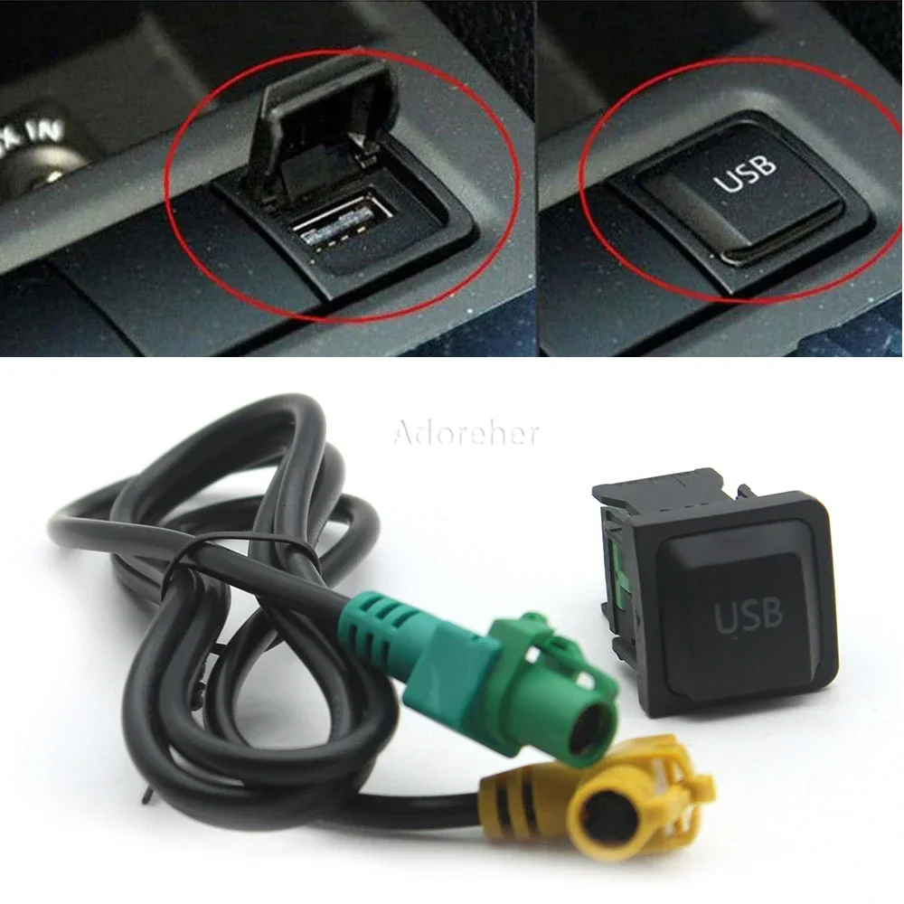High Quality Black USB AUX Switch Cable USB Switch Compatible for Passat B6 B7 golf 5 MK5 Golf 6 MK6 GTI Jetta 5 MK5 CC Car
High Quality Black USB AUX Switch Cable USB Switch Compatible for Passat B6 B7 golf 5 MK5 Golf 6 MK6 GTI Jetta 5 MK5 CC Car