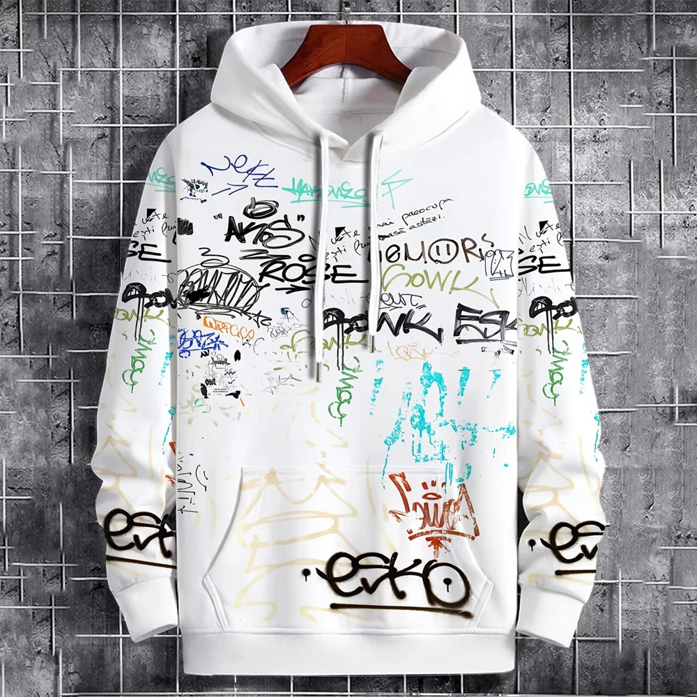 American-Style Graffiti Men's Hoodie Fall/Winter Men's Hooded Sweatshirt Street Graffiti Fashion Men's Hoodie Sweatshirts Tops
American-Style Graffiti Men's Hoodie Fall/Winter Men's Hooded Sweatshirt Street Graffiti Fashion Men's Hoodie Sweatshirts Tops
