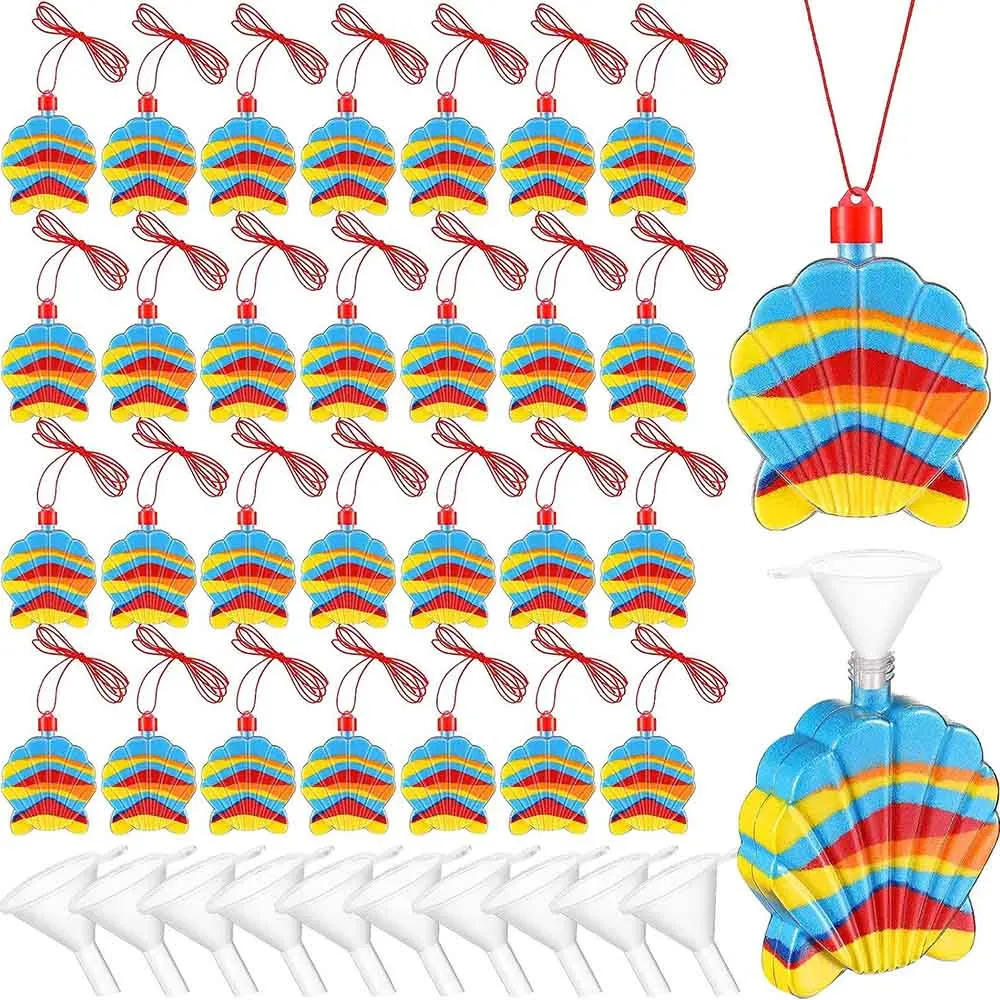 30PCS Shell Sand Art Bottle Necklaces Sand Art Craft Kit for Kids Craft Party Supplies Party Favors DIY Art Activity Group
30PCS Shell Sand Art Bottle Necklaces Sand Art Craft Kit for Kids Craft Party Supplies Party Favors DIY Art Activity Group