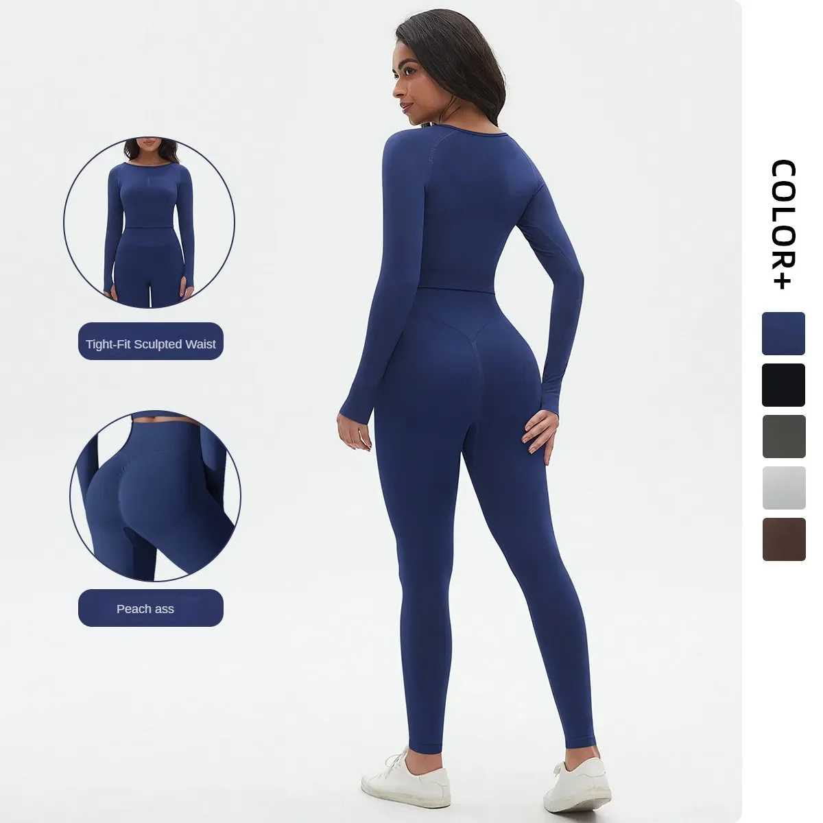 Seamless Knitted Solid Color Tight High Elastic Yoga Suit Sports Running Fitness Suit Two-piece Suit for Women Sets Outfits
Seamless Knitted Solid Color Tight High Elastic Yoga Suit Sports Running Fitness Suit Two-piece Suit for Women Sets Outfits