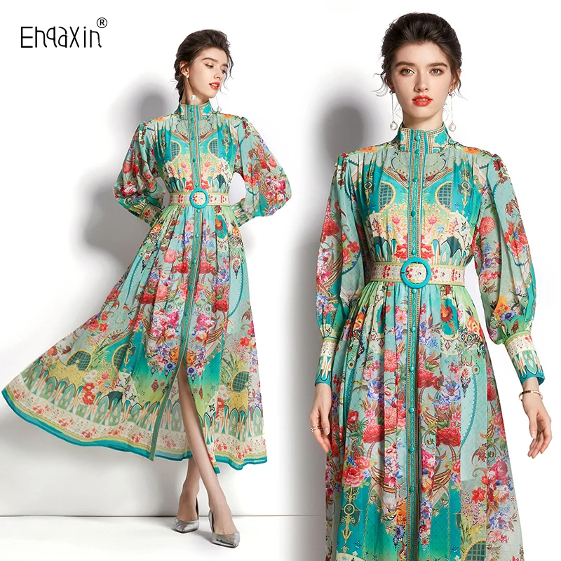 EHQAXIN 2023 Summer Holiday Beach Chiffon Flowy Dress Women's Stand Collar Lantern Sleeve Floral Print Boho Long Robes S-2XL
EHQAXIN 2023 Summer Holiday Beach Chiffon Flowy Dress Women's Stand Collar Lantern Sleeve Floral Print Boho Long Robes S-2XL