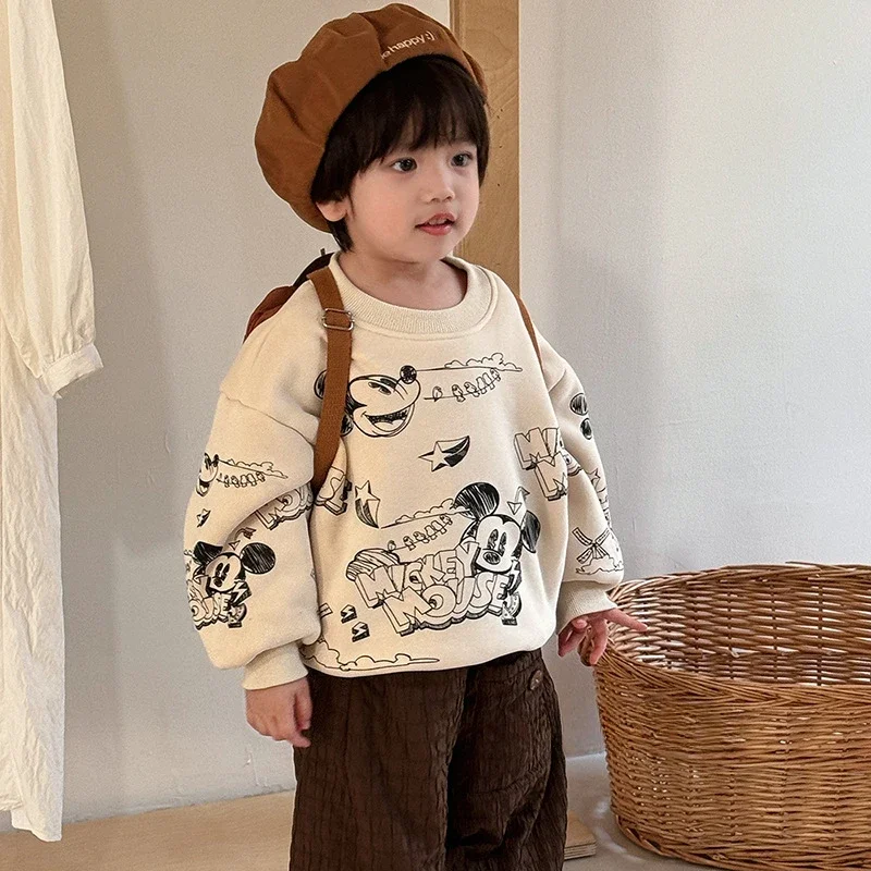 Boutique Kids Baby Boys Winter Clothes Cute Cartoon Mickey Mouse Sweatshirt Adding Velvet Thicken Pullover Sports Shirt Cotton
Boutique Kids Baby Boys Winter Clothes Cute Cartoon Mickey Mouse Sweatshirt Adding Velvet Thicken Pullover Sports Shirt Cotton