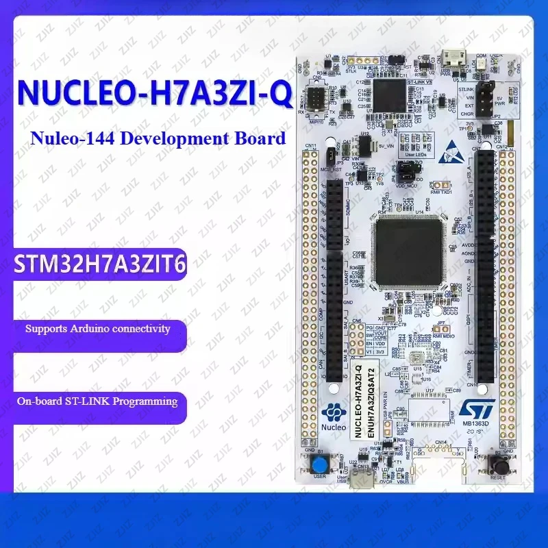 NUCLEO-H7A3ZI-Q Nucleo-144 Development Board With STM32H7A3ZIT6 MCU - 480MHz Cortex-M7, 2MB Flash, 1MB RAM
NUCLEO-H7A3ZI-Q Nucleo-144 Development Board With STM32H7A3ZIT6 MCU - 480MHz Cortex-M7, 2MB Flash, 1MB RAM