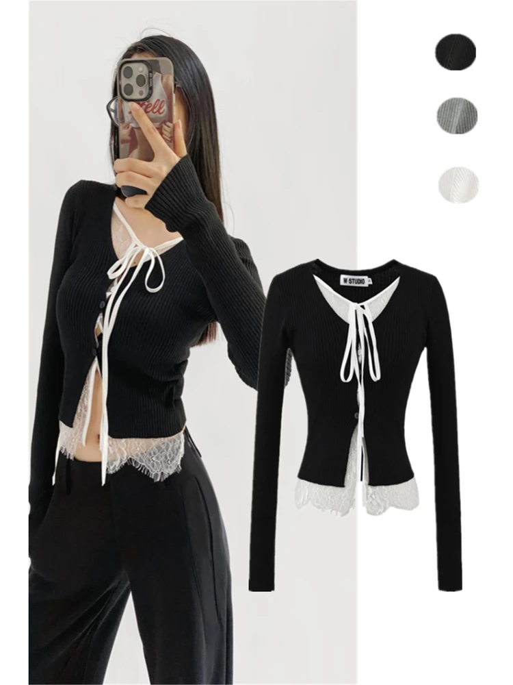 American Sle Spicy Girl Color Blo Lace Patchwork Утягивающий вязаный топ для женщин Sexy Pure Desire Универсальный уличный топ...
American Sle Spicy Girl Color Blo Lace Patchwork Утягивающий вязаный топ для женщин Sexy Pure Desire Универсальный уличный топ...