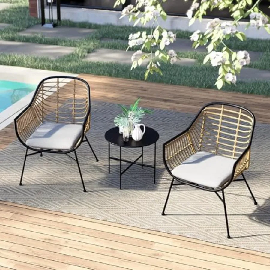 Patio Furniture Set Outdoor Wicker Patio Conversation Seating Chair with Cushions and Coffee Table Boho Seating Chat Set for In
Patio Furniture Set Outdoor Wicker Patio Conversation Seating Chair with Cushions and Coffee Table Boho Seating Chat Set for In
