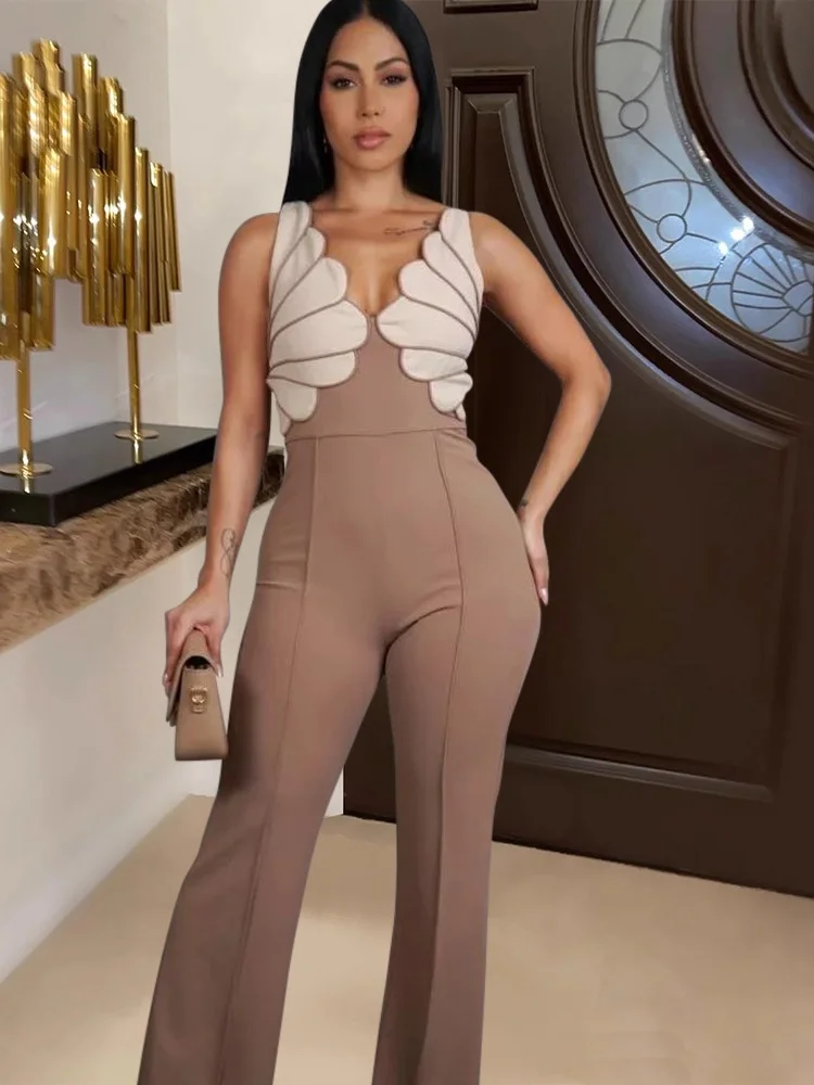 Sister Star Women's Fashion Sexy Hottie V-neck Sleeveless Slim Three-dimensional Cut Temperament Commuter Jumpsuit
Sister Star Women's Fashion Sexy Hottie V-neck Sleeveless Slim Three-dimensional Cut Temperament Commuter Jumpsuit